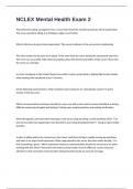 NCLEX Mental Health Exam 2 2024&sol;2025
