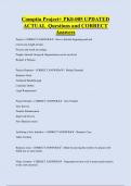 Comptia Project&plus; PK0-005 UPDATED ACTUAL Questions and CORRECT  Answers