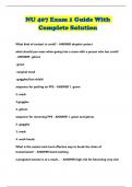 NU 407 Exam 1 Guide With Complete Solution