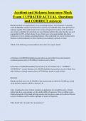 Accident and Sickness Insurance Mock  Exam 1 UPDATED ACTUAL Questions  and CORRECT Answers