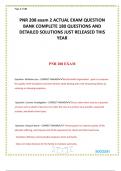 PNR 208 STUDY GUIDE LATEST UPDATE THIS YEAR ALL 2000 QUESTIONS AND CORRECT ANSWERS