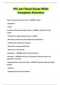 NU 407 Final Exam With Complete Solution