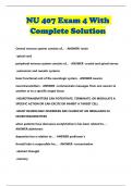 NU 407 Exam 4 With Complete Solution