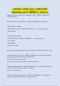 LIFESCI 2G03   Bundled Exam Questions and CORRECT Answers