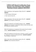CIPP&sol;US IAPP Board Certification Exam practice test Questions with complete Marking Scheme updated 2024&sol;2025