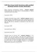 CIPP Key Exam Guide Questions with certified Marking Scheme version 2024&sol;2025