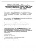 CIPP&sol;US CHAPTER on 4 Information management principles Practice Study Guide Questions with Distinction level Marking scheme version 2024&sol;2025