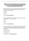 CIPP US Actual Final Post Assessment Exam Questions with all Questions verified for accurately updated 2024&sol;2025