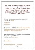 NSG 533 PATHOPHYSIOLOGY 2024 EXAM 1 COMPLETE 400 QUESTIONS WITH 100&percnt;  DETAILED VERIFIED AND CORRECT ANSWERS ACTUAL BRAND-NEW EXAM  ALREADY GRADED A&plus;