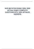 Exam &lpar;elaborations&rpar; NUR 280 PATHO