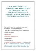 NUR 280 PATHO EXAM 1  2024 COMPLETE 300 QUESTIONS  WITH 100&percnt; DETAILED VERIFIED AND CORRECT  ANSWERS ACTUAL BRAND-NEW EXAM ALREADYGRADED A&plus;