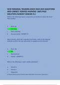 NCSF PERSONAL TRAINING EXAM 2024-2025 QUESTIONS AND CORRECT VERIFIED ANSWERS -100&percnt; PASS SOLUTION &lpar;ALREADY GRADED A&plus;&rpar;