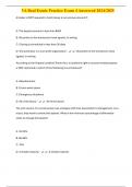 VA Real Estate Practice Exam 4 Answered 2024&sol;2025