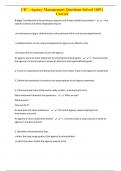 CIC - Agency Management Questions Solved 100&percnt; Correct