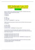 ARRT Radiography Exam &lpar;24&sol;25&rpar; Complete Questions and Answers A&plus; Graded