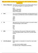 1 &sol; 30 Maryland E&S Certification Questions with Verified Answers Graded A&plus;
