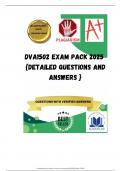 DVA1502 EXAM PACK 2025  &lbrace;DETAILED QUESTIONS AND ANSWERS &rcub;