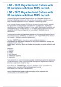LDR - 302S Organizational Culture with 69 complete solutions 100&percnt; correct&period;