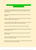 Indiana Real Estate Exam Questions and Answers Verified 100&percnt; Correc