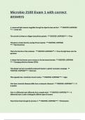 Microbio 2100 Exam 1 with correct answers