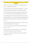 Maryland E&S Certification Questions and Answers 100&percnt; Correct