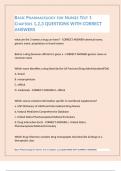 BASIC PHARMACOLOGY FOR NURSES TEST 1 CHAPTERS 1&comma;2&comma;3 QUESTIONS WITH CORRECT ANSWERS 