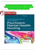 Test Bank for Davis Advantage for Townsend's Psychiatric Mental Health Nursing&comma; 11th Edition by Karyn I&period; Morgan All Chapters included LATEST NEWEST VERSION 