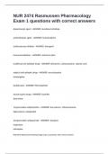 NUR 2474 Rasmussen Pharmacology Exam 1 questions with correct answers 