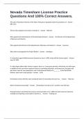 Nevada Timeshare License Practice Questions And 100&percnt; Correct Answers&period;
