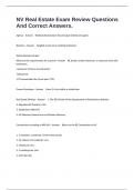 NV Real Estate Exam Review Questions And Correct Answers&period;