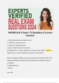MN568 Unit 9 Exam&sol; 73 Questions & Correct Answers&period; 