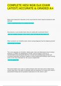 COMPLETE HESI NGN Exit EXAM LATEST&vert; ACCURATE & GRADED A&plus;