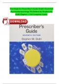 Test Bank For Prescriber's Guide&colon; Stahl's Essential Psychopharmacology 7th Edition By Stephen M&period; Stahl 9781108926010 Chapter 1-152 Complete Guide A&plus; Latest Newest Version 