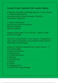 Nursing 325 Quiz 1 Questions With Complete Solutions