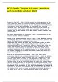 NCO Guide Chapter 1-2 exam questions with complete solution 2024