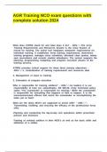 AGR Training NCO exam questions with complete solution 2024