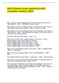 NCO History exam questions with complete solution 2024&period;