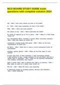 NCO BOARD STUDY GUIDE exam questions with complete solution 2024&period;