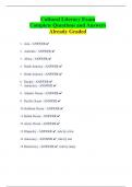 Cultural Literacy Exam Complete Questions and Answers Already Graded