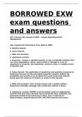 BORROWED EXW exam questions and answers&period;