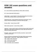 EXW 102 exam questions and answers