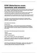 EXW Waterborne exam questions and answers