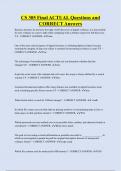 CS 305 Final ACTUAL Questions and  CORRECT Answers