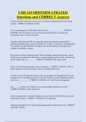 CSIS 110   Bundled Exam Questions and CORRECT Answers