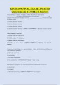 KINES 199   Bundled Exam Questions and CORRECT Answers