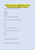 MEEN 461 Exam 1 UPDATED ACTUAL  Questions and CORRECT Answers