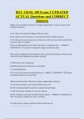 BYU GEOL 109 Exam 2 UPDATED ACTUAL Questions and CORRECT  Answers
