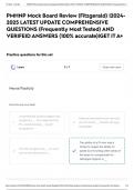 PMHNP Mock Board Review &lpar;Fitzgerald&rpar; &vert;2024-2025 LATEST UPDATE COMPREHENSIVE QUESTIONS &lpar;Frequently Most Tested&rpar; AND VERIFEID ANSWERS &lpar;100&percnt; accurate&rpar;&vert;GET IT A&plus;