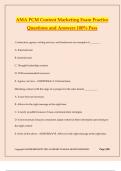 AMA PCM Content Marketing Exam Practice Questions and Answers 100&percnt; Pass