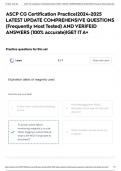 ASCP CG Certification Practice&vert;2024-2025 LATEST UPDATE COMPREHENSIVE QUESTIONS &lpar;Frequently Most Tested&rpar; AND VERIFEID ANSWERS &lpar;100&percnt; accurate&rpar;&vert;GET IT A&plus;